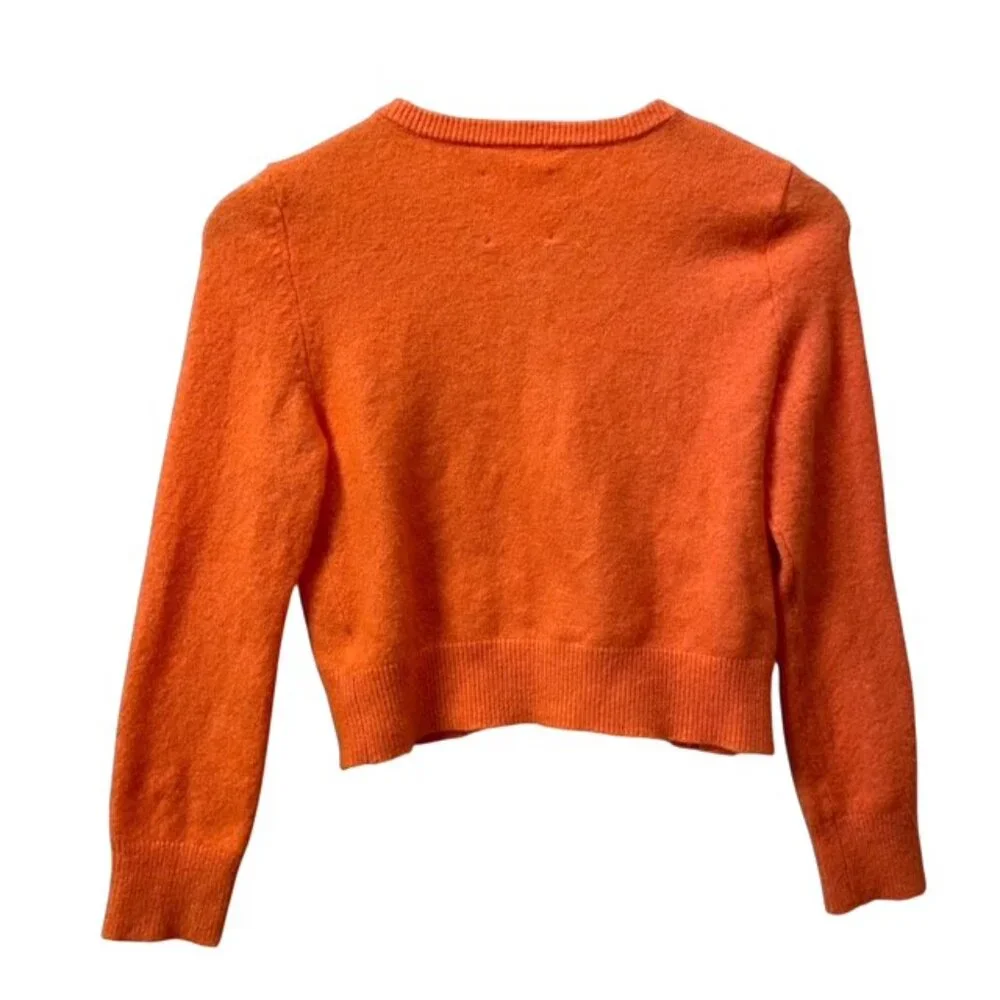 Aerie Campus Cool Plush Cardigan Button Front Size Medium Peach Coral
